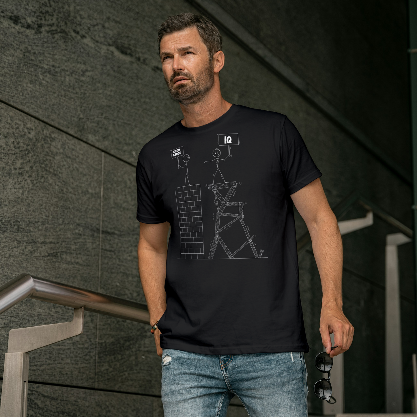 Knowledge Vs IQ Premium Classic T-shirts
